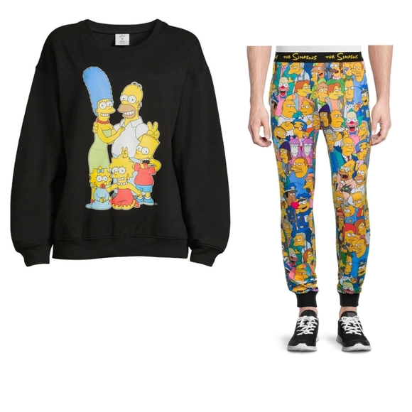 The Simpsons Other - New Simpson Family Top Bottom Set Unisex Multiple Sizes